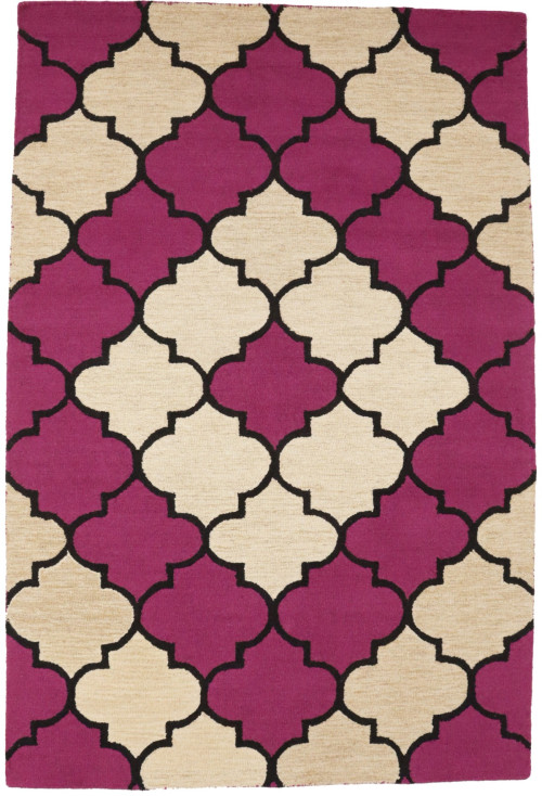Multicolored Trellis 5X8 Hand-Tufted Modern Rug